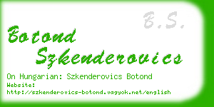 botond szkenderovics business card